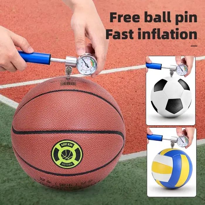 Pompe à vélo multifonctionnelle avec manomètre pour pneus de vélo et ballons de sport polyvalente pour randonneurs et familles actives