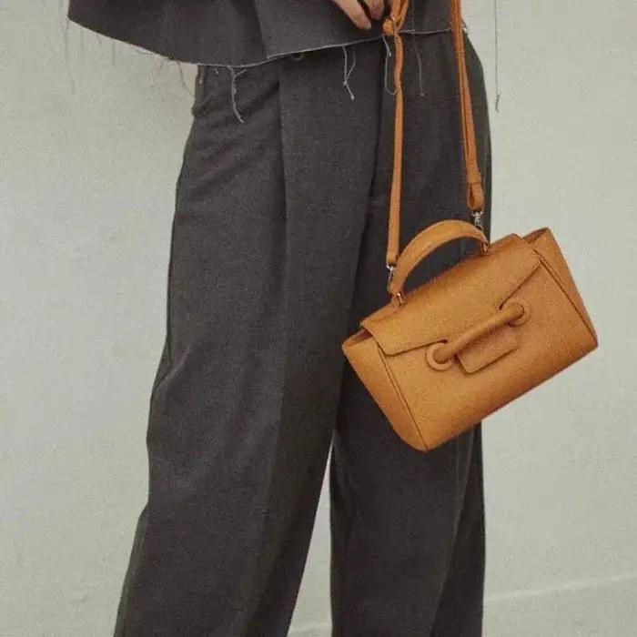 Sac à main en cuir marron rétro pour femme, sac bandoulière en cuir véritable, sac élégant pour le b