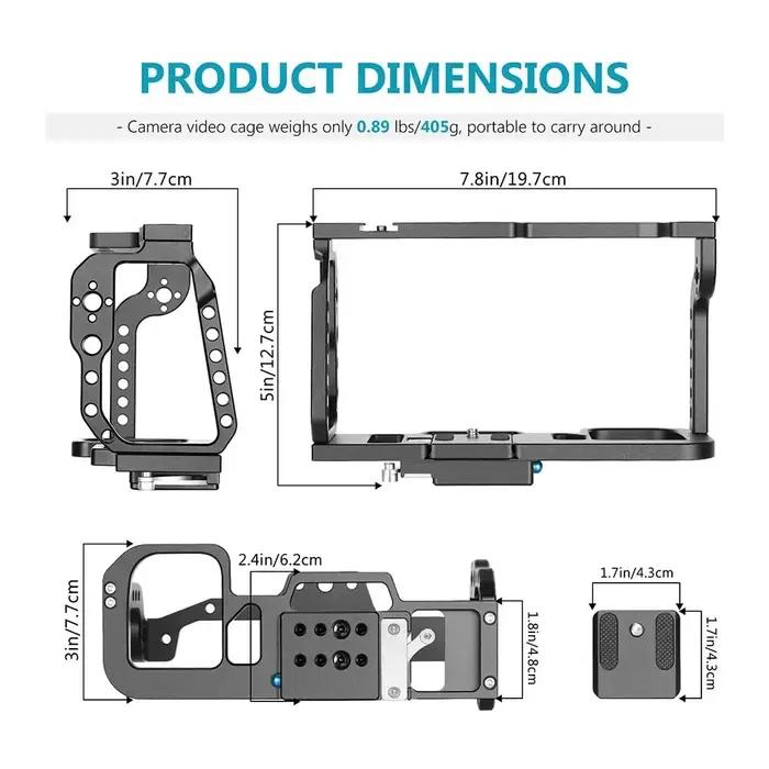 Yelangu C9 Kit de plate-forme de Cage de caméra pour BMPCC 4K 6K en alliage d'aluminium plaque rapid