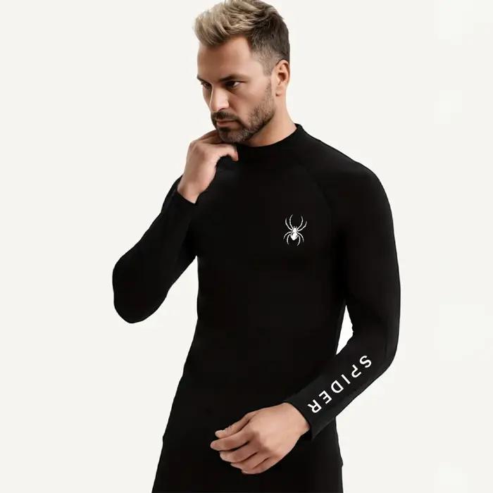 T-shirt moulant à manches longues pour hommes, maillot de corps élastique, chemises de compression s