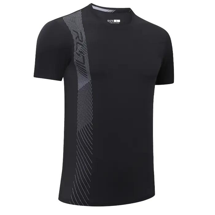 T-shirt manches courtes maille homme rapide - Vêtement respirant course musculation entraînement extérieur