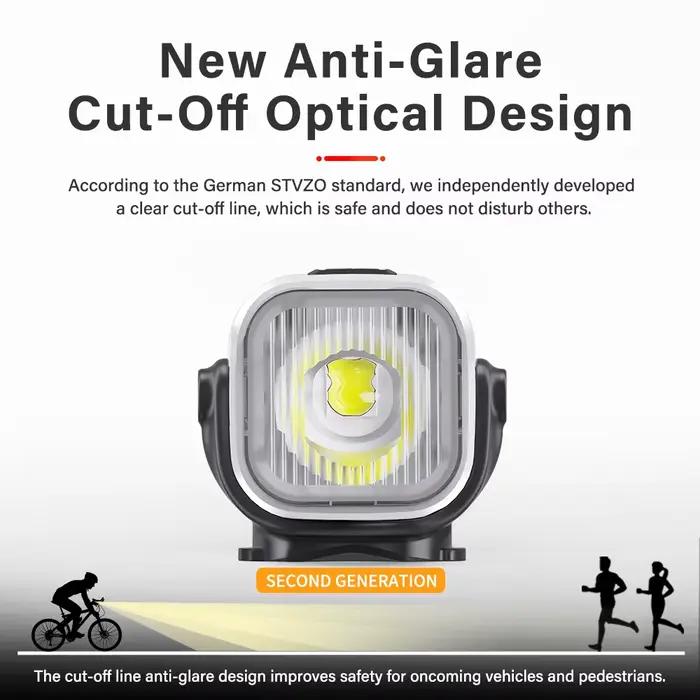 TOWILD CL1200 lumière de vélo intelligente télécommande lumières de vélo 5000mAh batterie type-c Rec