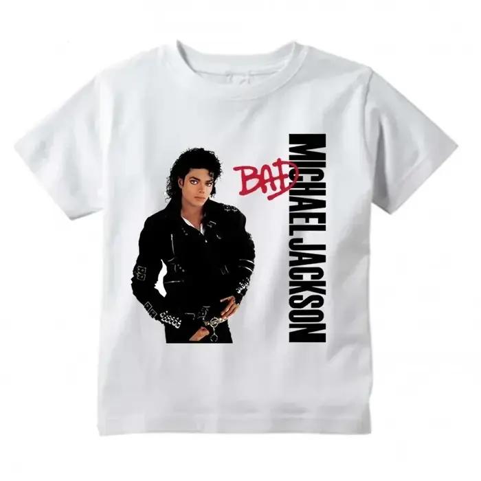 Michael Jackson graphique imprimé t-shirt Harajuku Rock mode décontracté à manches courtes col rond