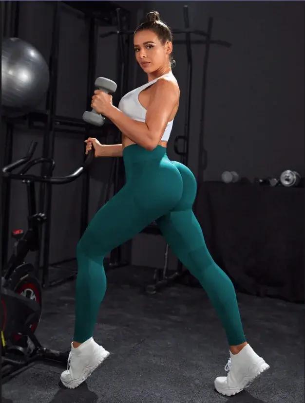 Pantalons de Yoga Sans Couture Taille Haute Extensibles Pour Femmes Occasions Fitness Yoga Pratique Sportive