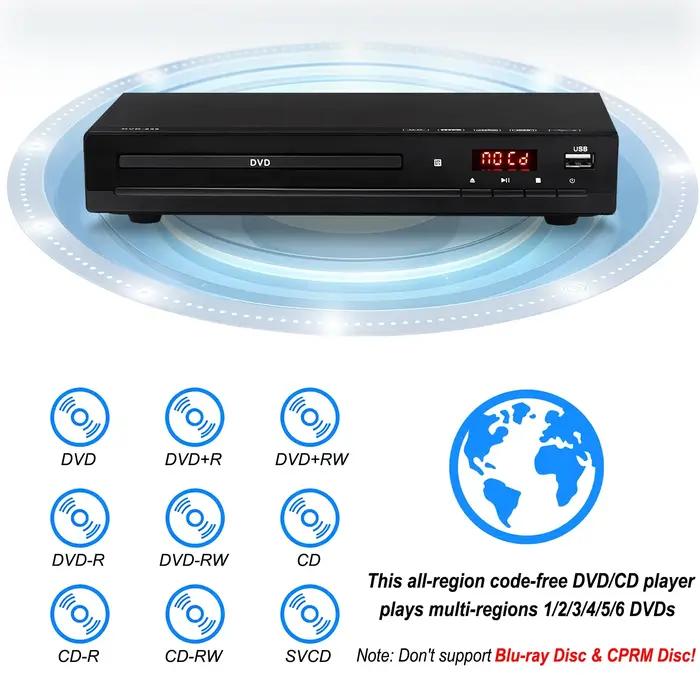 Lecteur DVD DVD 238 1080P HD lecteur DVD multimédia à domicile lecteur DVD boîte pour TV lecteurs CD
