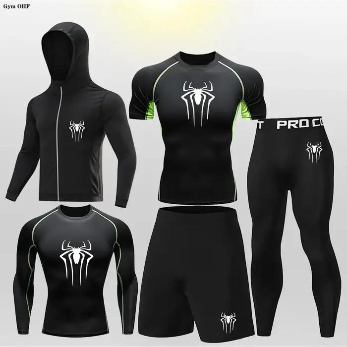 Ensemble de boxe MMA pour enfants, maillot de compression, course à pied, jogging, entraînement, her