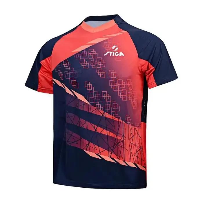 STIGA – haut de Tennis de Table pour hommes et femmes, imprimé dégradé, vêtements de sport à manches