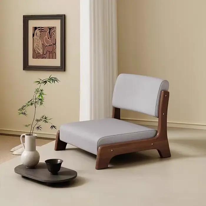 Dossier de chaise de sol en bois massif, siège Tatami pour lit et rebord de fenêtre, chaise longue s