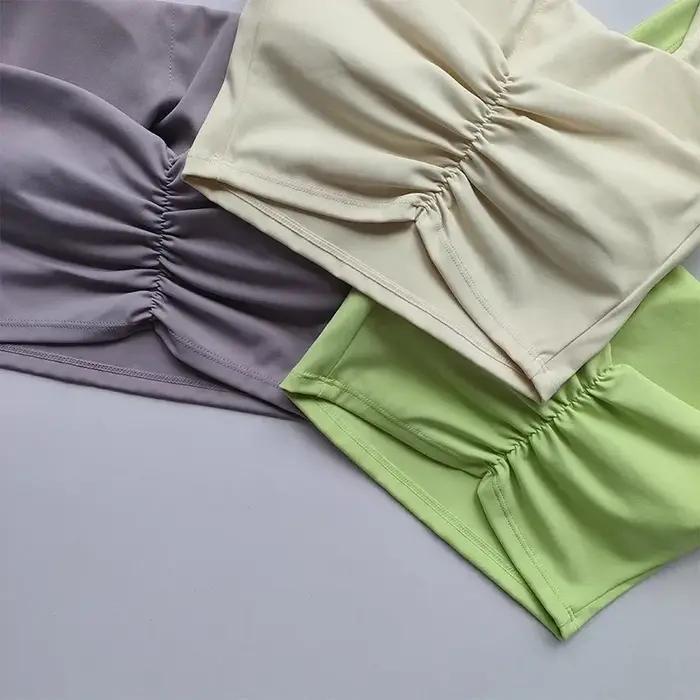 Camisole de yoga rembourrée dos nu sexy pour femmes, haut court de gymnastique, soutien-gorge de fit