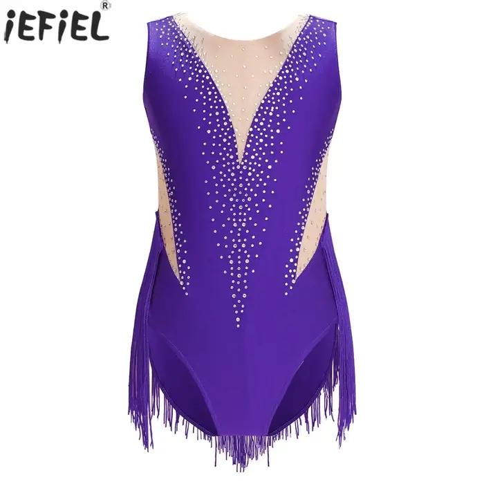 Justaucorps de danse de ballet pour enfants, patinage artistique, costume de performance AqPerforman