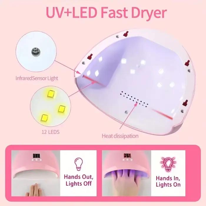 LINMANDA ensemble de manucure USB perceuse à ongles électrique Kit de lime de vernis avec lampe à LE