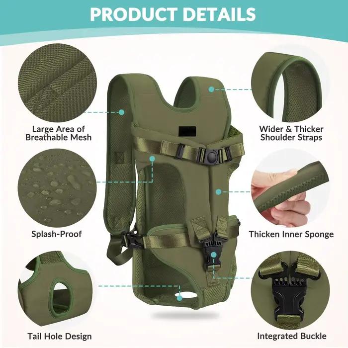 Sac à dos de transport pour animaux de compagnie, pour chiens et chats, éponge épaisse, avant pour a
