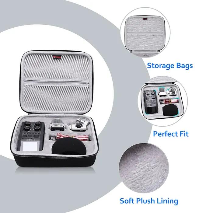 XANAD OligHard Case for Zoom H6, 6-Track, Portable Recorder, Protective, Carrying, Storage Bag