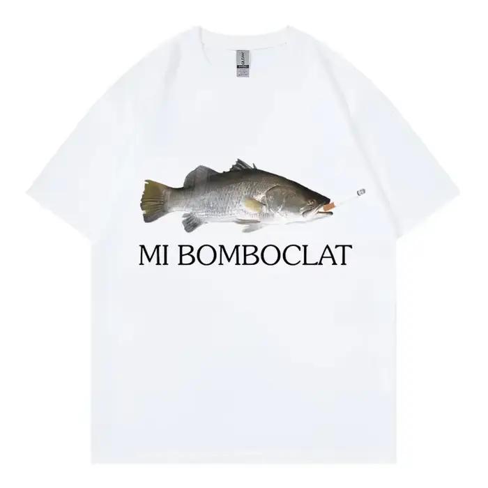 T-shirt manches courtes femme, humoristique, bombardier, poisson, Meme, tendance, Y2k, Style Vintage