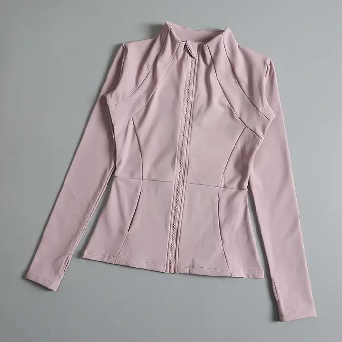 Manteau de yoga à manches longues pour dames, vêtements de yoga pour dames, haut élastique, lâche, e