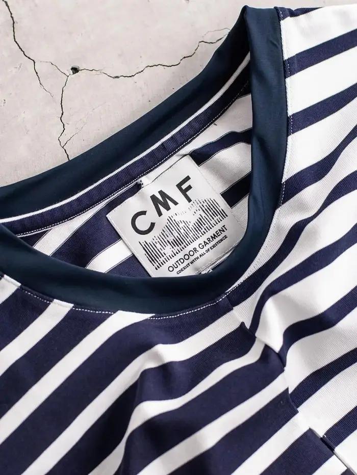 CMF 24SS OUTDOOR T-shirt ample à manches longues rayé patchwork fonctionnel