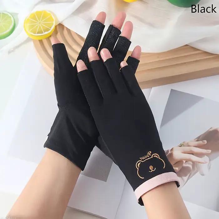 Gants anti-uv pour ongles, 1 paire, bouclier de Gel UV, sans doigts, outils de manucure, Nail Art, l
