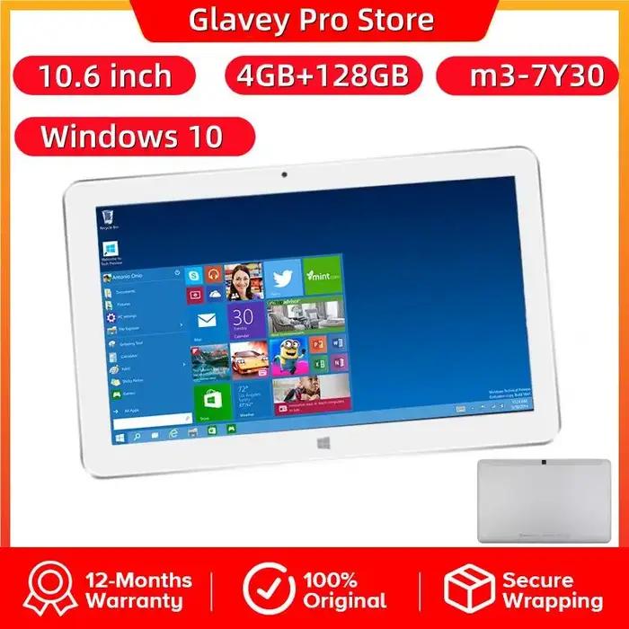 Kubi Plus 10.6 "Windows 10 tablette PC 4GB RAM 128GB ROM 1920x1080 IPS WiFi 64 bits Intel Core m3-7Y