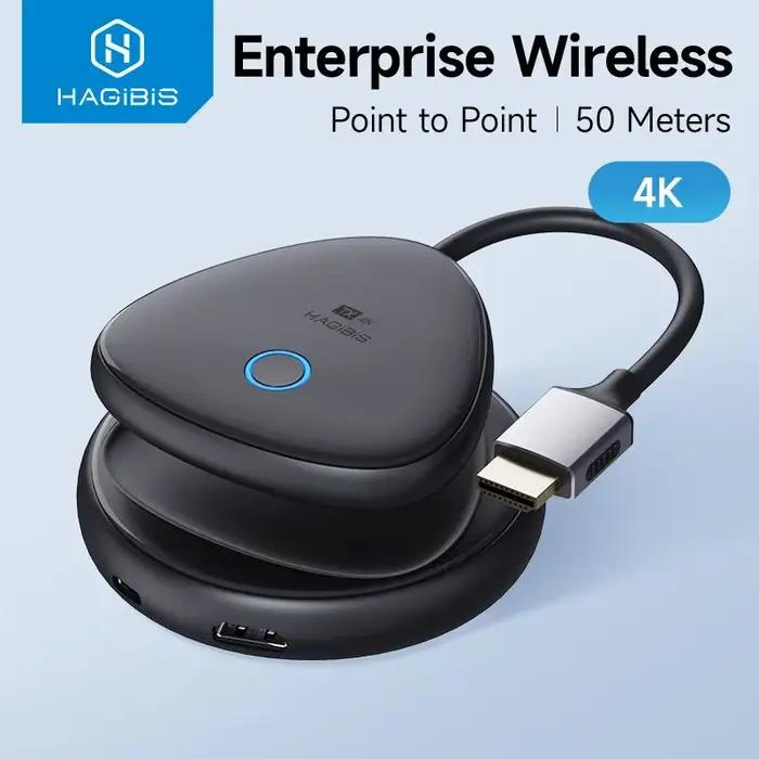 Hagibis 4K HDMI Sans Fil Émetteur et Récepteur Kit HDMI Extender pour Moniteur Projecteur HDTV pour