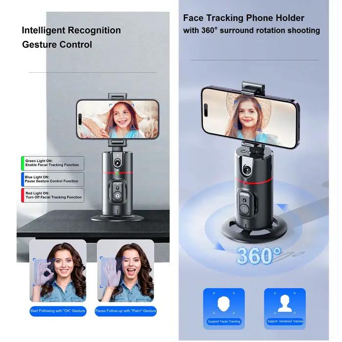 Trépied à suivi automatique du visage, rotation à 360 °, support de téléphone à suivi automatique, t