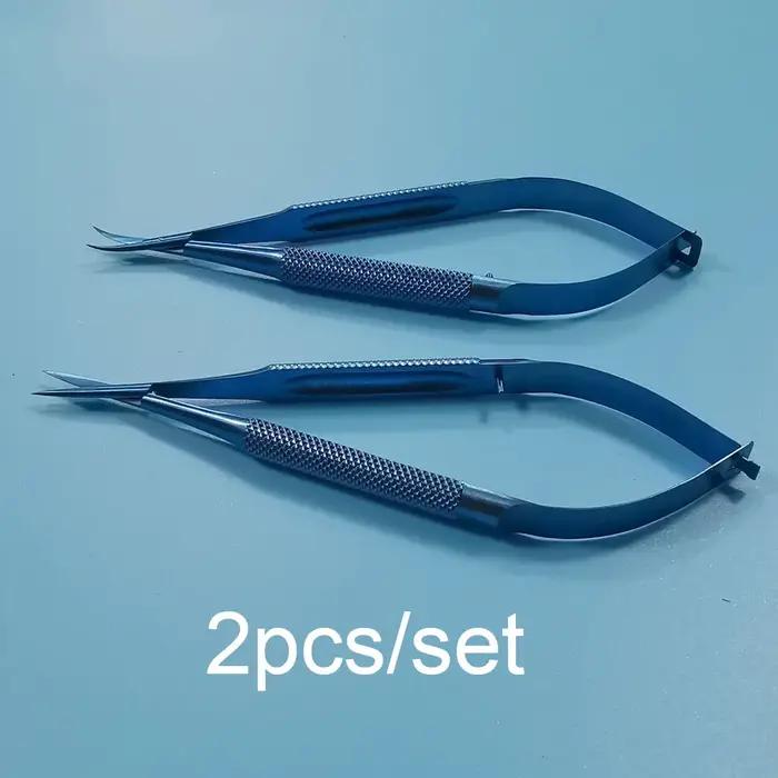 Ensemble d'instruments en alliage d'itanium de 12 cm, pince, porte-aiguille, ciseaux, instruments op