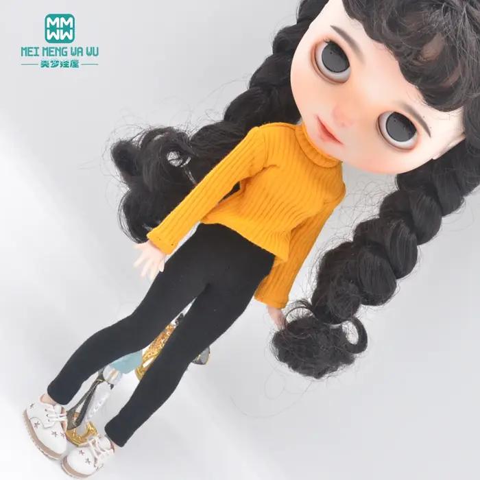 Convient aux accessoires de vêtements de poupée Blyth Azone OB22 OB24, pull à col roulé de couleur b