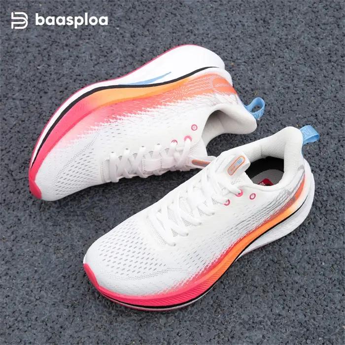 Chaussures de course Baasploa Femmes légères respirantes - Baskets plein air professionnelles avec plaque carbone