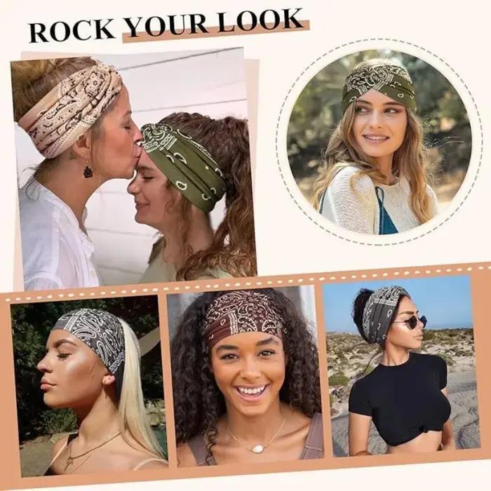 Nouveau Bandeau de Yoga pour Femme, Bandeau Croisé Imprimé Style Européen et Américain, Accessoire d