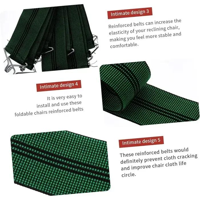 Kit de réparation de fauteuil inclinable, ceintures renforcées de remplacement et cordons élastiques