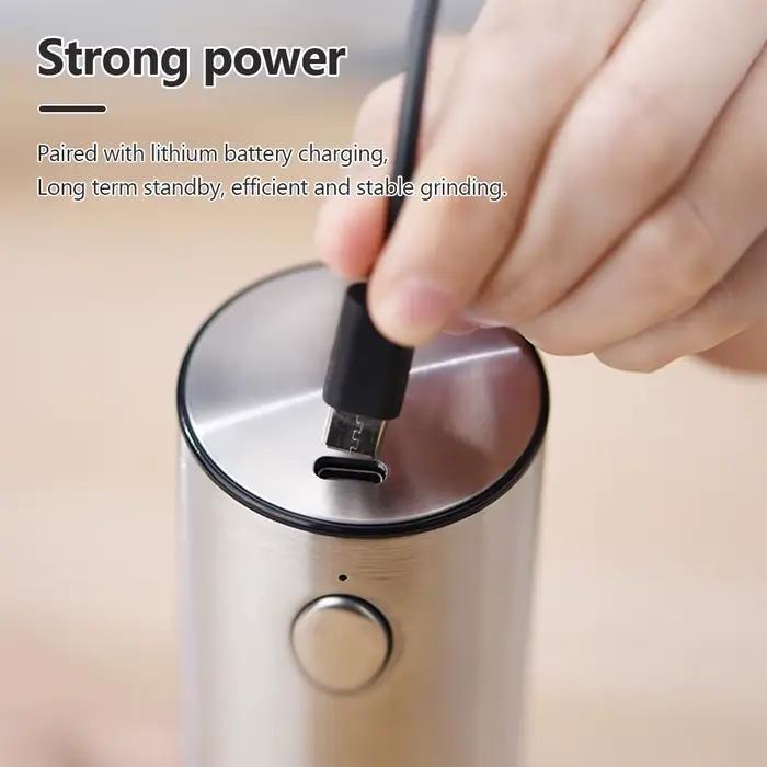 Moulin à poivre électrique en acier inoxydable, moulin à sel et à poivre, Rechargeable par USB, gros