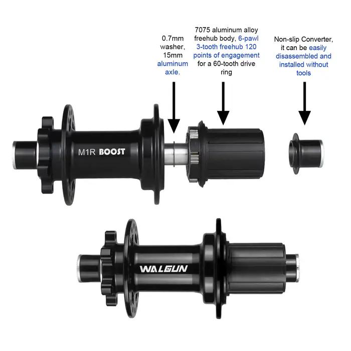 M1F M1R BOOST-Moyeu de VTT 28 32 36 trous 110mm 148mm HG MS micro spline XD XDR 11 12 V, moyeu de vé