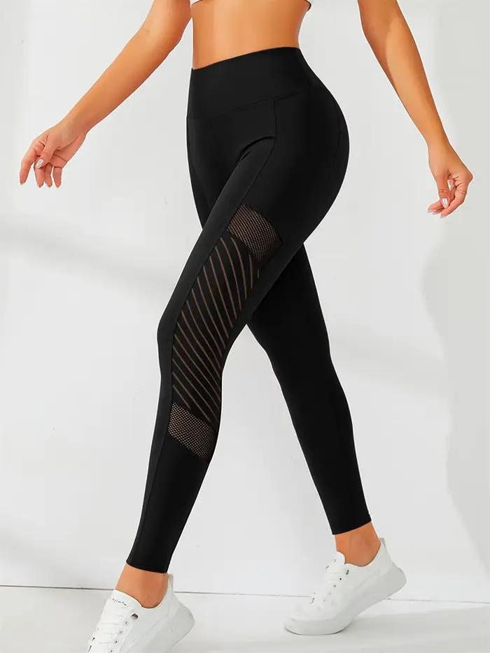 Pantalon de Yoga à épissure en maille latérale, avec poches, haute élasticité, confortable, respiran