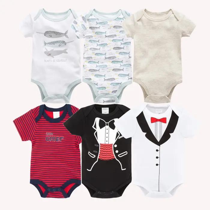 Kavkas – body pour bébés filles, 6/3 pièces/lot, vêtements d'été en coton pour bébés, manches courte
