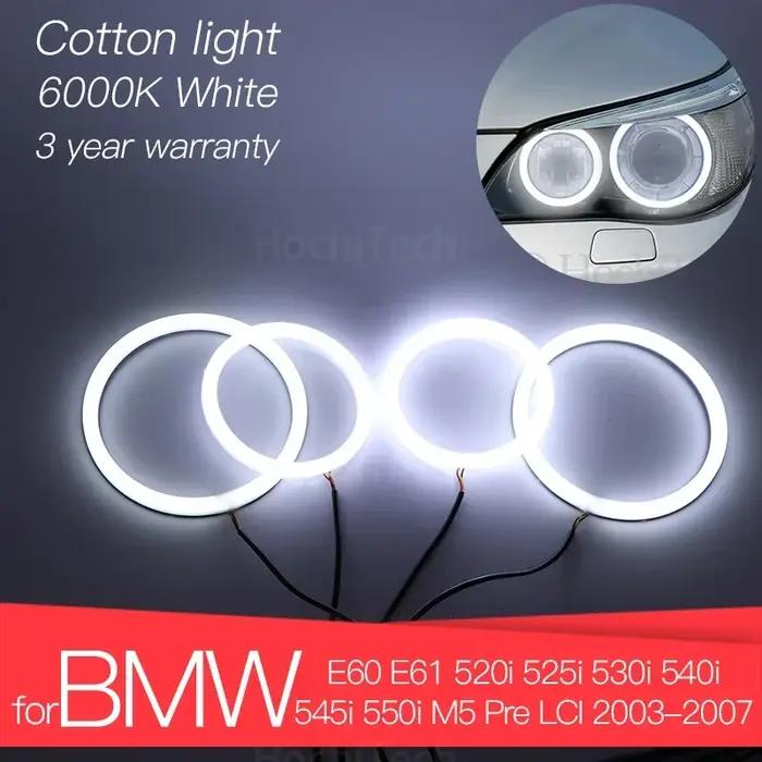 Kit yeux d'ange LED de haute qualité, anneau blanc en coton pour BMW E60 E61 520i 525i 530i 540i 545