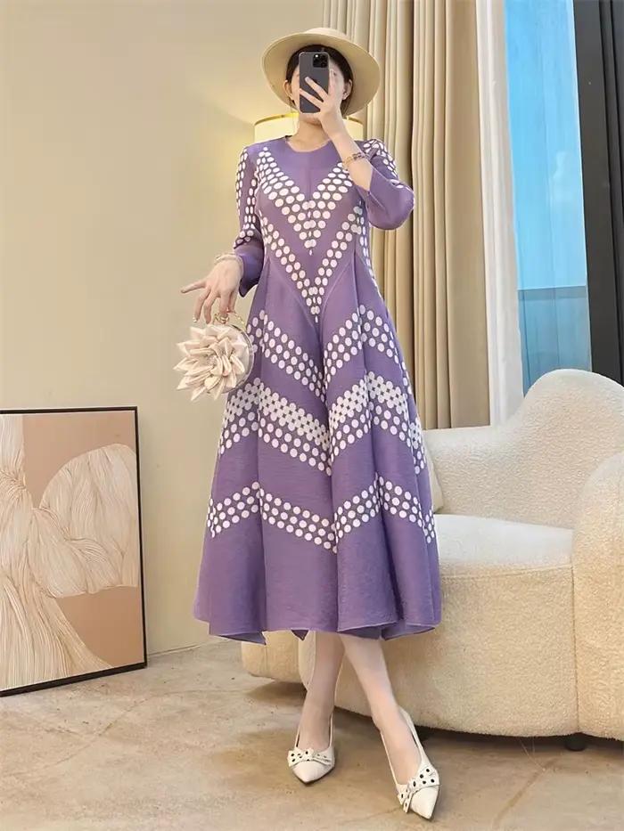 Robe longue ample et élégante pour femmes, nouvelle mode printemps et été 2026, littéraire française