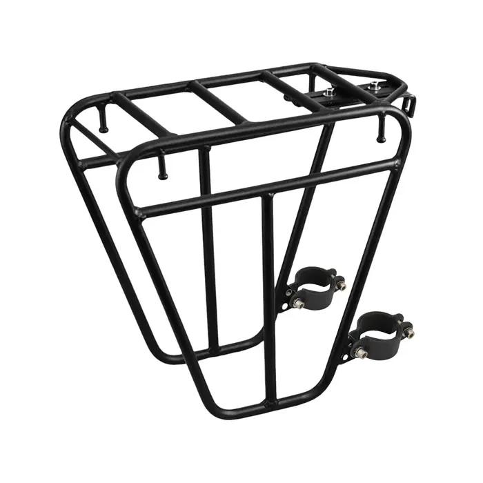 Porte-bagages avant robuste pour vélo de montagne et de route compatible avec différents systèmes de montage pour randonnées pêche fitness plein air famille et amis