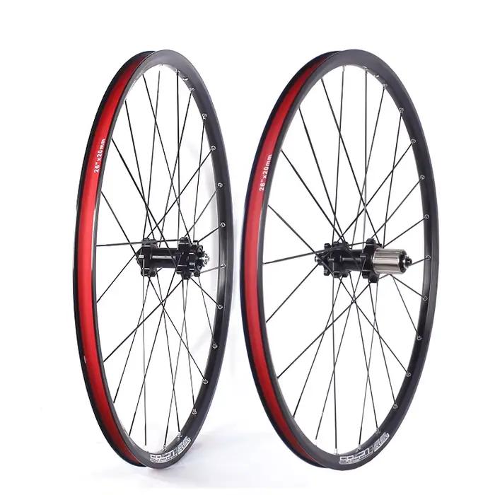 Roue de vélo de montagne 26 27,5 29 pouces alliage d'aluminium six goujons tirage droit deux roulements 8 11 vitesses pour randonnées et courses en forêtUsageId:2