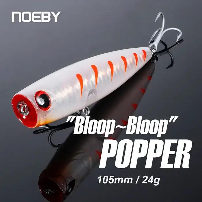 Noeby 105mm 24g Topwater Popper leurres de pêche Wobblers longue coulée appâts durs artificiels eau
