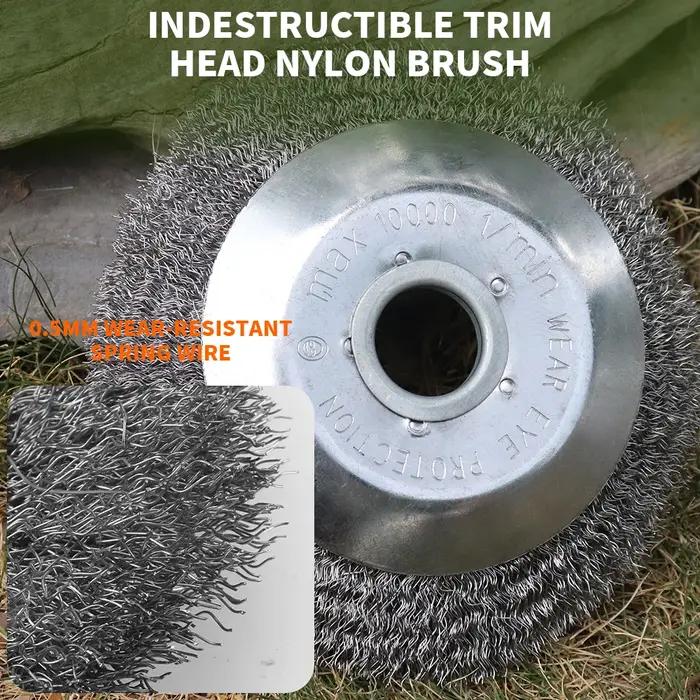 Machine de désherbage pour aménagement paysager, 6/8 pouces, brosse rotative pour mauvaises herbes,