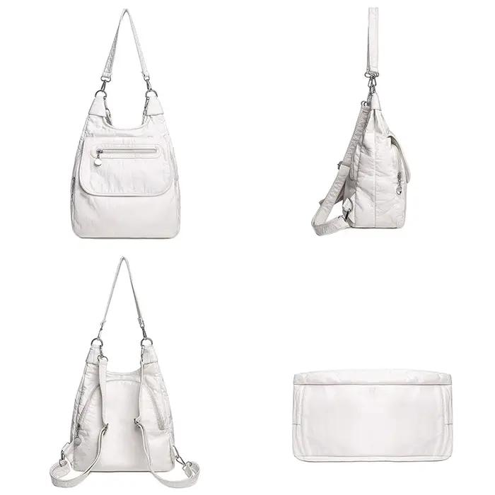 Sacs multifonctions sacs à main de haute qualité Bookbag sacs d'école en cuir souple pour adolescent