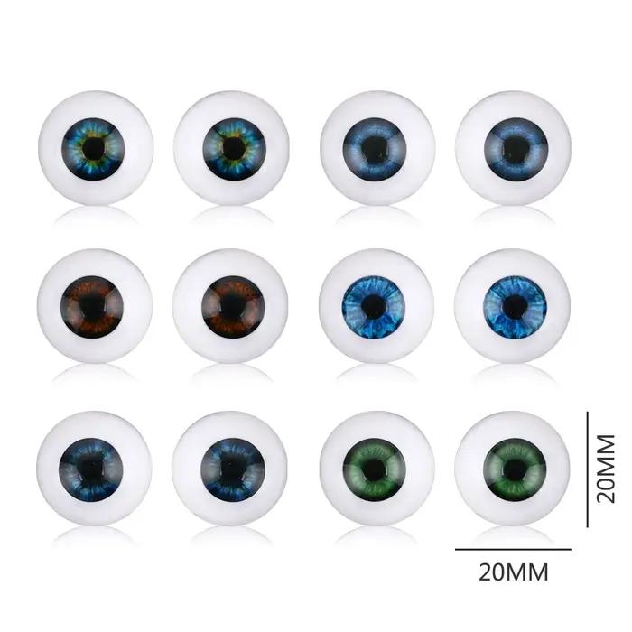 1 paire de globe oculaire en plastique acrylique, accessoires de sécurité au beurre, yeux de dinosau