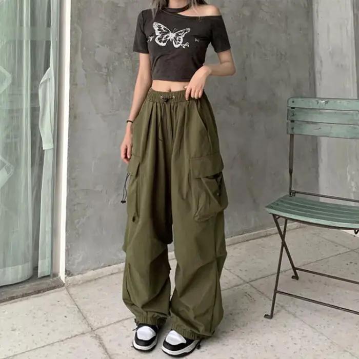 Pantalon de jogging décontracté pour femmes, couleur unie, taille basse, cordon de serrage, jambes l