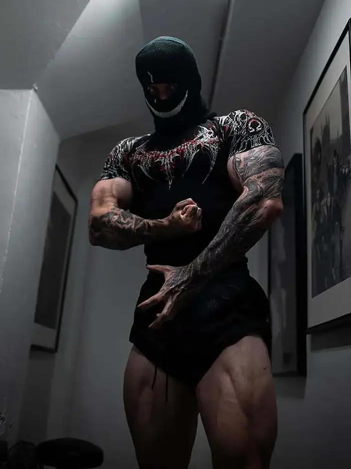 T-shirt de gymnastique pour hommes, haute élasticité et séchage rapide, haut d'entraînement de muscu