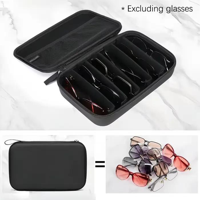Boîte de rangement pour lunettes réglable à 6/7 compartiments | Organisateur de lunettes portable