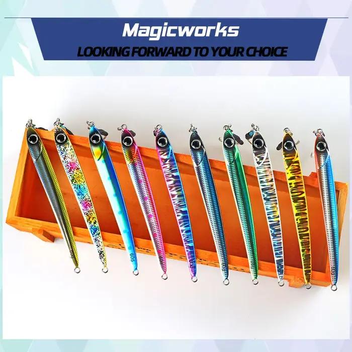 Works magiques gabarit en métal de mer faux appât 30g 45g 60g leurres articles de poisson d'eau salé