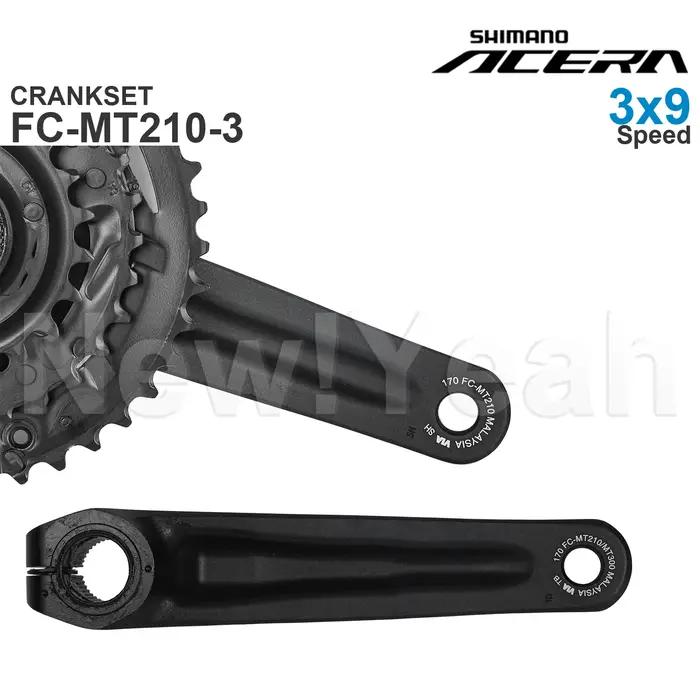Groupe de transmission SHIMANO ACERA M3000 3x9 vitesses avec pédalier FC-MT210-3 et boîtier de pédal