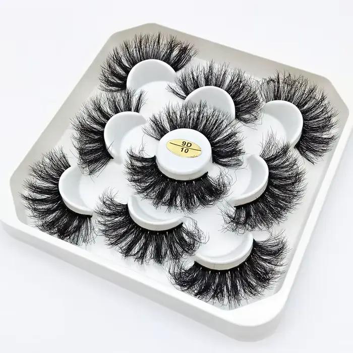 Nouveau 5 paires 15-25mm 3D cils de vison en gros faux cils naturels, Extension de cils en gros en v
