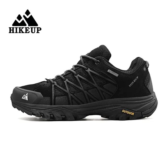 HIKEUP nouveauté hommes chaussures de randonnée respirant à lacets Trekking mâle amorti en plein air