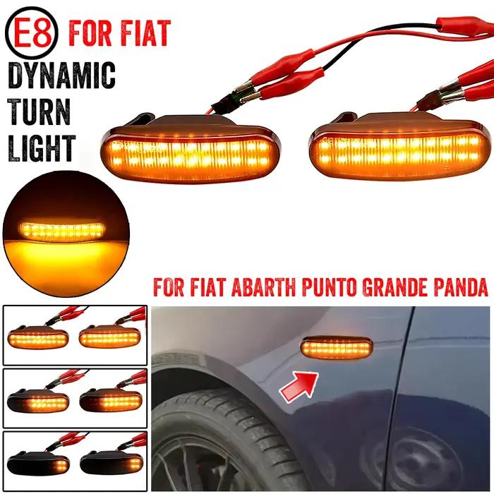 Clignotant LED dynamique, marqueur latéral, lampe répéteur pour Fiat Panda 169 Grande Punto Inkl Evo