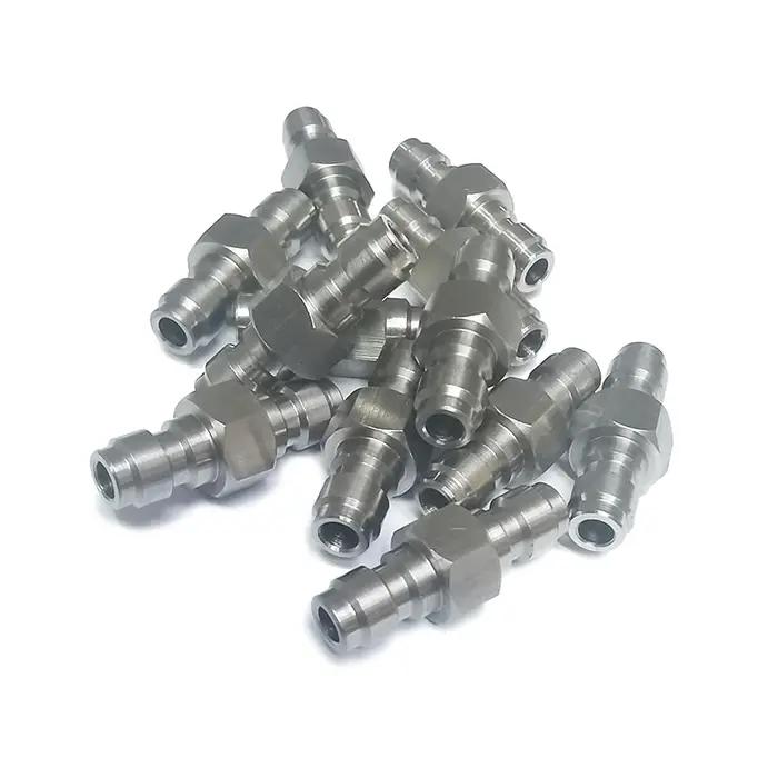 Adaptateur mâle à déconnexion rapide, en acier inoxydable, Double mâle, mamelon de remplissage 8MM,